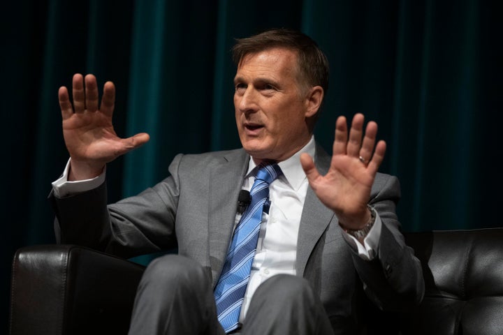 Maxime Bernier, lors d'un événement pendant la dernière campagne électorale, en septembre.