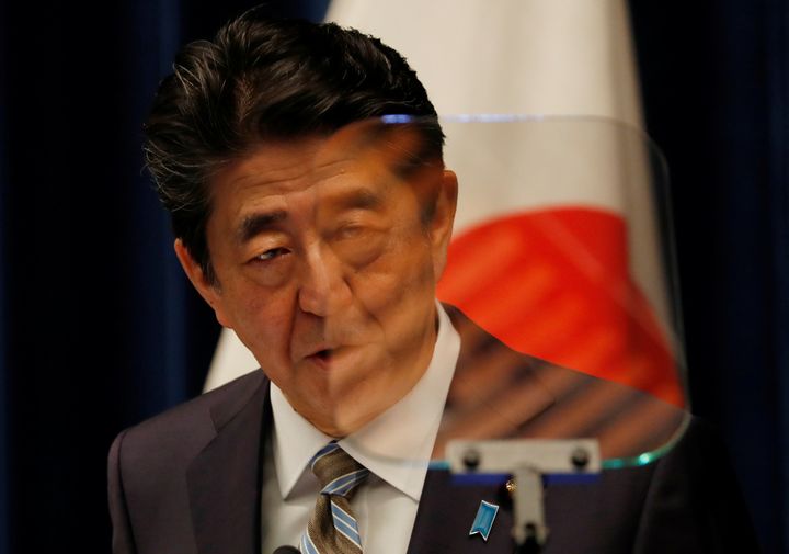 Japan's Prime Minister Shinzo Abe as he speaks at a news conference in Tokyo, Japan, December 9, 2019.