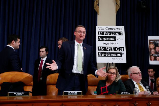 Committee ranking member Rep. Doug Collins (R-GA) speaks to members of the news media after the announcement...