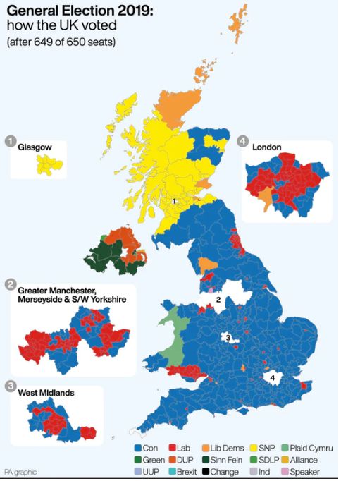 How the UK looks after yesterday's election 