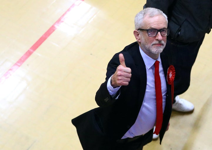 Britain's opposition Labour Party leader Jeremy Corbyn arrives at a counting centre in Islington during Britain's general election, London, Britain December 13, 2019. REUTERS/Hannah McKay