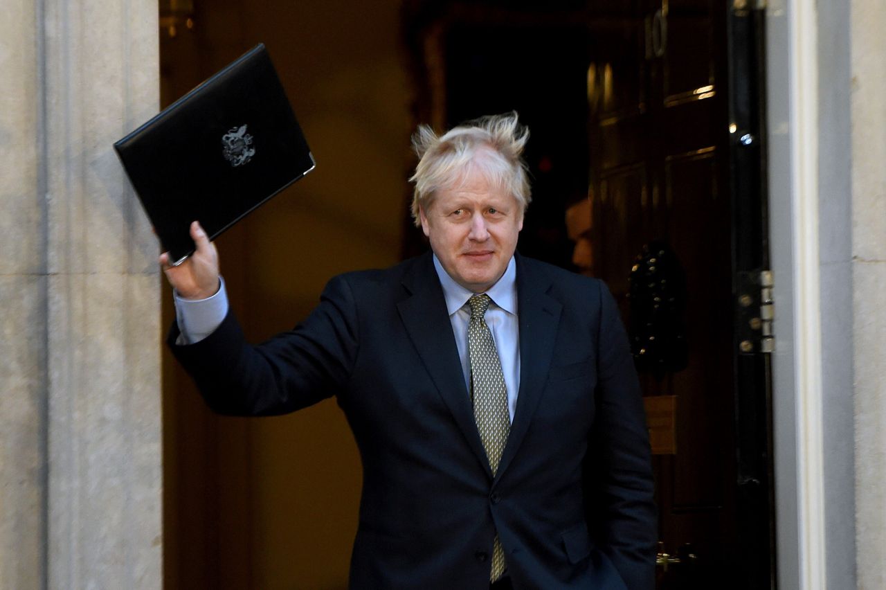 Boris Johnson outside No.10.