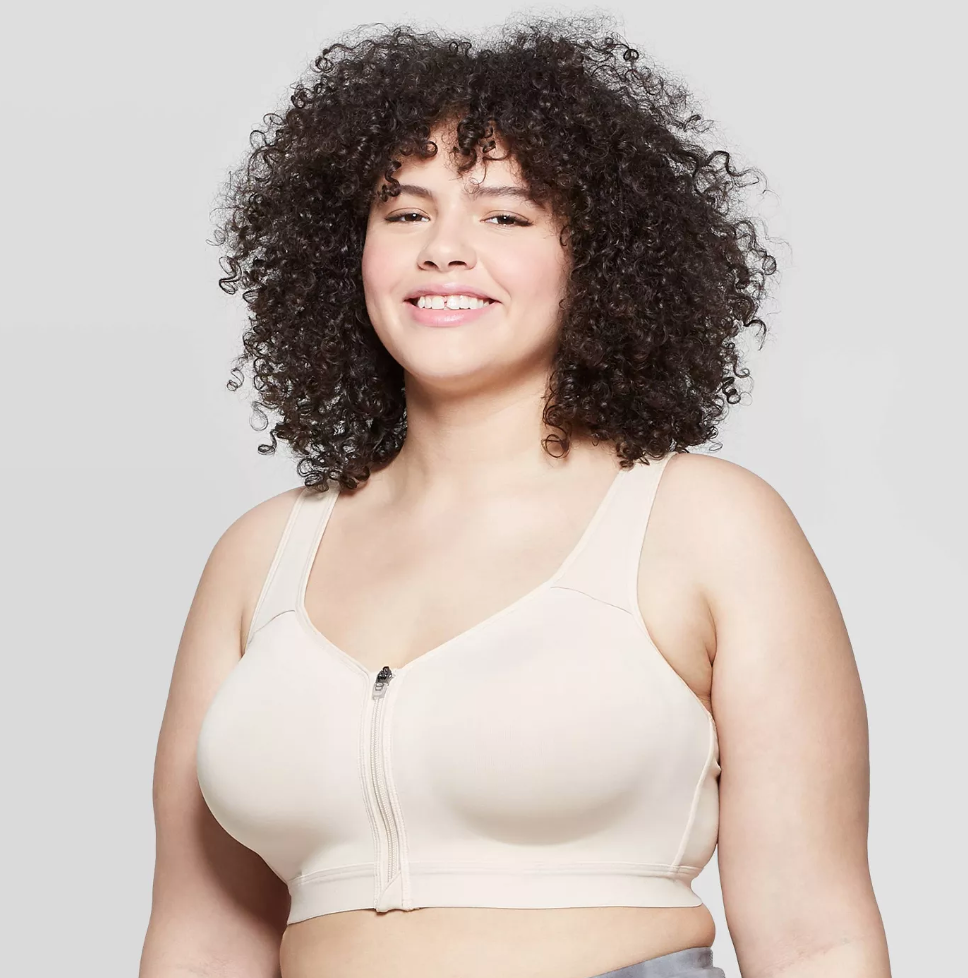 champion front zip sports bra target