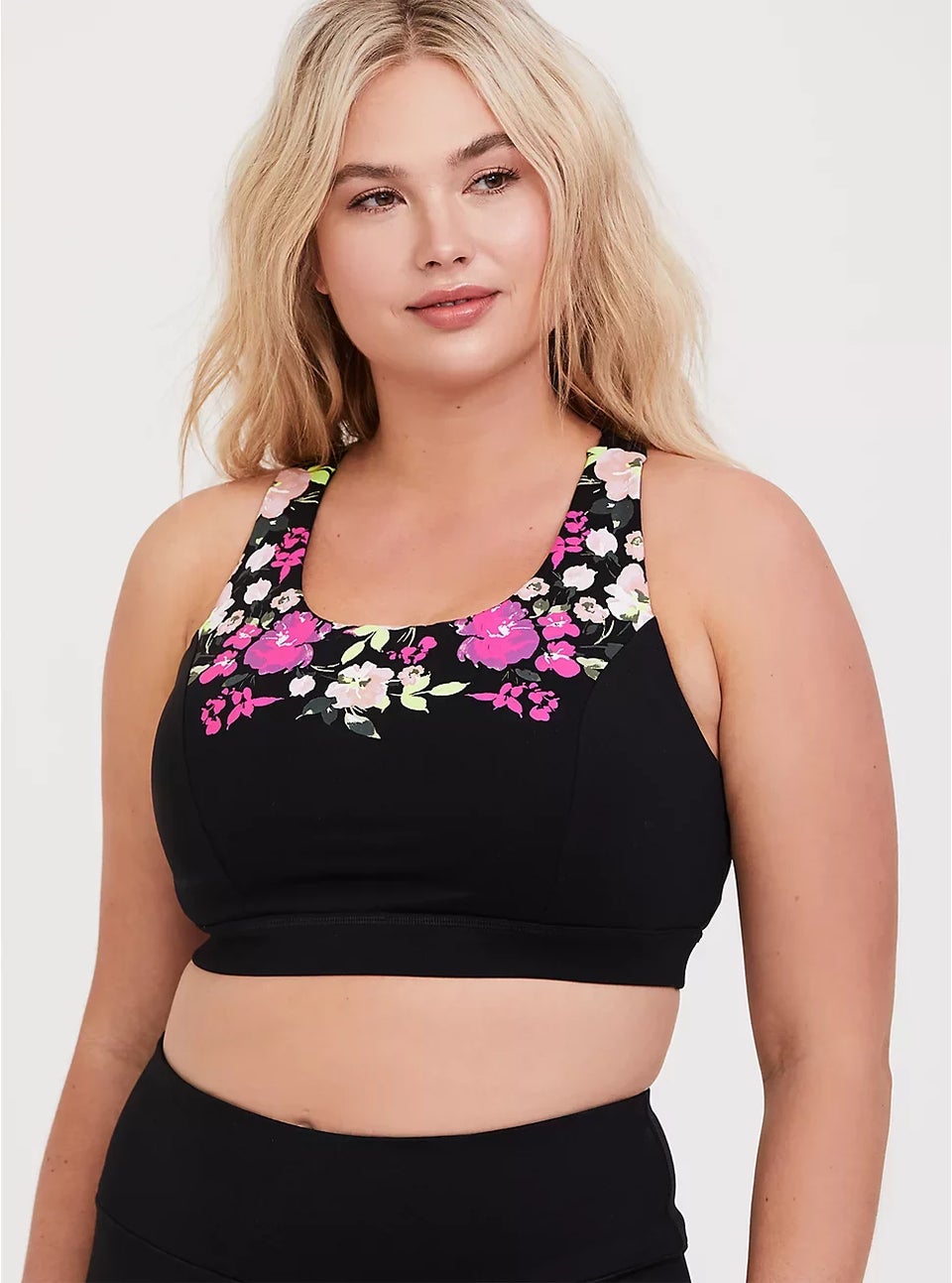 Plus Size - Black Wireless Wicking Sports Bra - Torrid