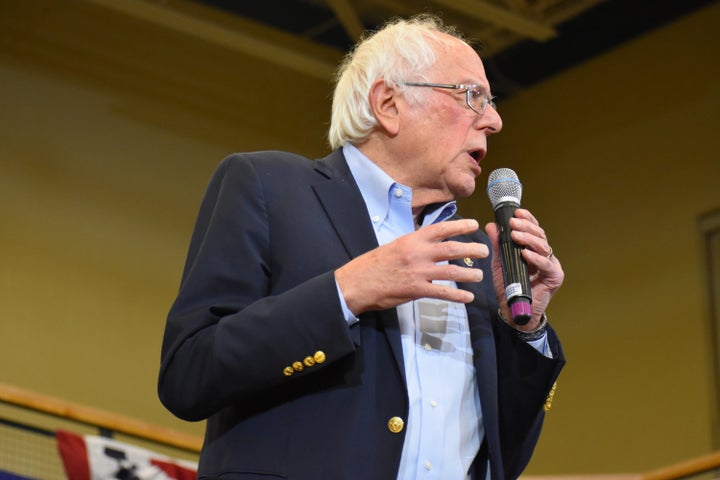 Sen. Bernie Sanders (I-Vt.), seen here campaigning in New Hampshire on Friday, took the unusual step of withdrawing his endorsement of Cenk Uygur a day after making it.