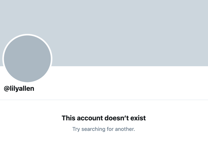 Lily suspended her Twitter account