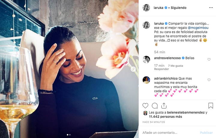 Comentario de Andrés Velencoso a Lara Álvarez en Instagram.