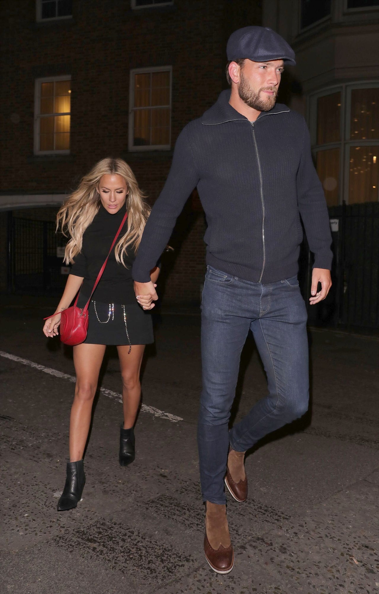 Caroline Flack with boyfriend Lewis Burton