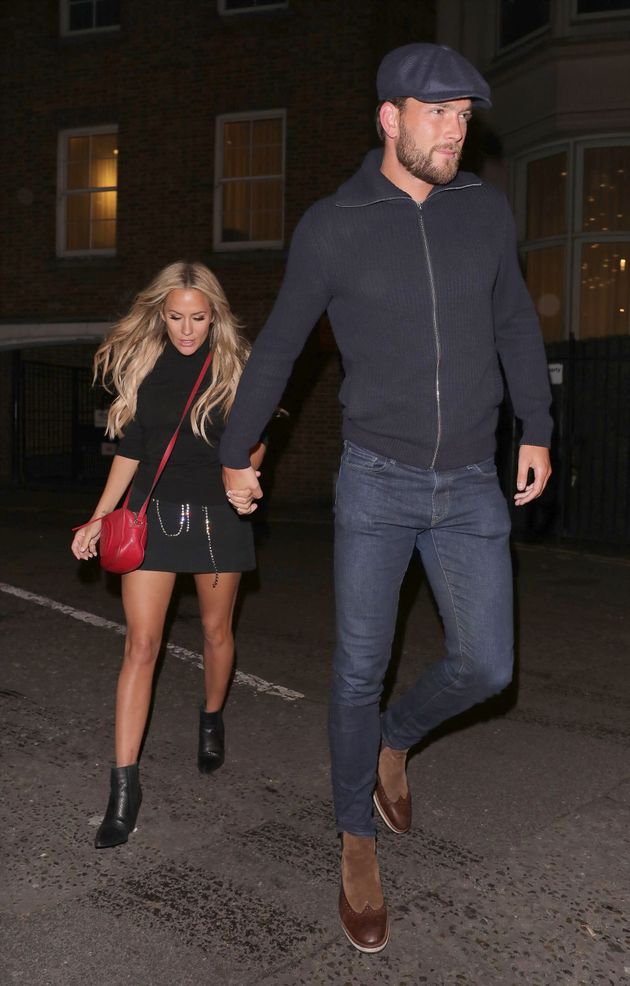 Caroline Flack and Lewis Burton pictured in October