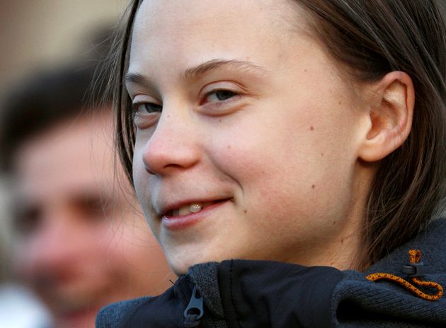 Climate change activist Greta Thunberg speaks during a Fridays for Future protest in Turin, Italy December 13, 2019. REUTERS/Guglielmo Mangiapane
