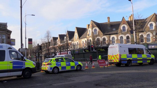 Police attend the scene on Hessle Road, Hull, after a man was left in a critical condition in hospital after he was shot by police. 