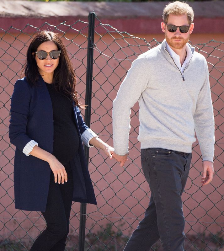 The Duke and Duchess of Sussex visit a local secondary school to meet students and teachers in Asni, Morocco.