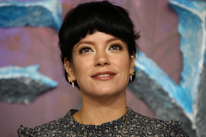 Singer Lily Allen poses for photographers upon arrival at the European premiere of 'Frozen 2', in central London, Sunday, Nov. 17, 2019. (Photo by Joel C Ryan/Invision/AP)