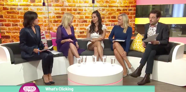 On Friday Kerri-Anne Kennerley asked journalist Antoinette Lattouf (centre) "Have you forgot your pants?"