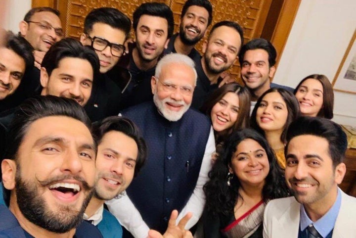 Bollywood stars hanging out with Modi