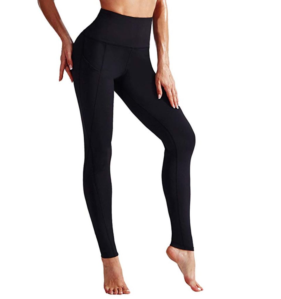  PHISOCKAT 2 Pieces High Waist Yoga Pants with Pockets for Women  Large : Sports & Outdoors