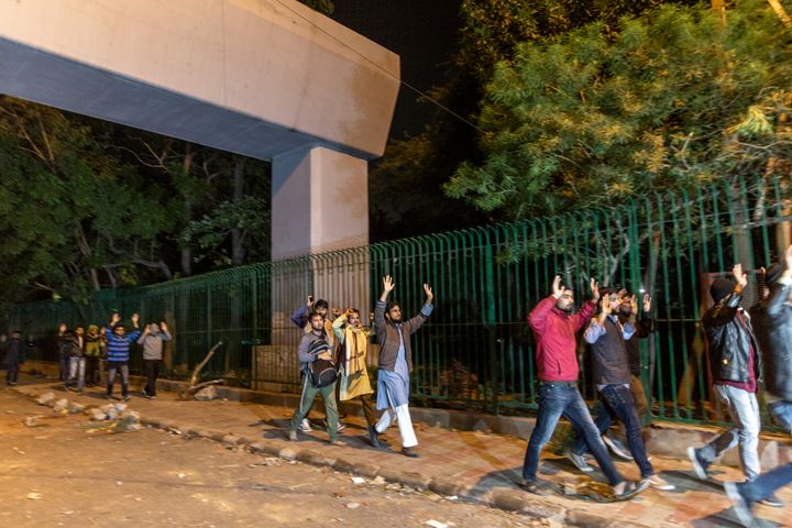 Police personnel entered the Jamia campus on Sunday and students claimed they were asked to vacate campus with their hands raised. Chief proctor of Jamia Millia Islamia University said police entered the campus "by force".