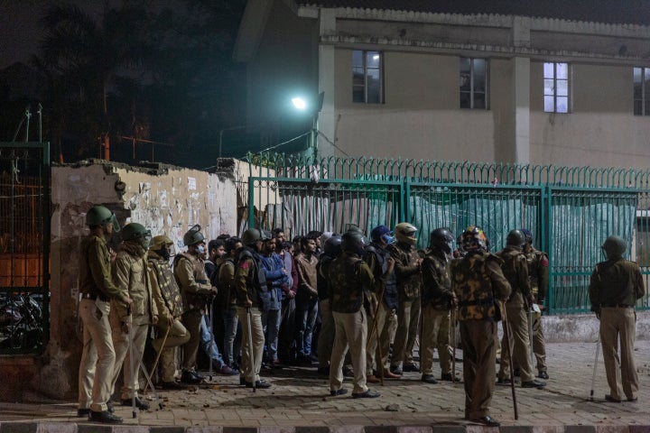 Police said they entered the university only to control the situation. According to reports, police blocked the entry and exit gates of the university and also hurled smoke bombs. 