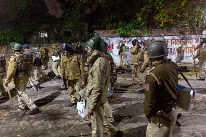 Students of Aligarh Muslim University protested against the police action in Jamia. AMU Registrar Abdul Hamid said the police entered the campus late Sunday night and clashes were reported from inside. The university has been closed till 5 January.