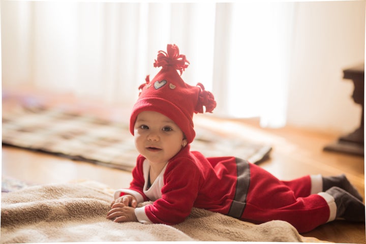 Cute Christmas baby girl