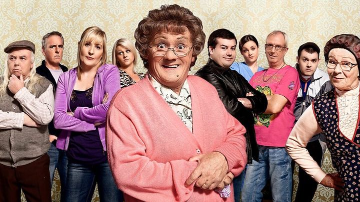 Brendan O’Carroll (centre) with the rest of the cast of Mrs. Brown's Boys