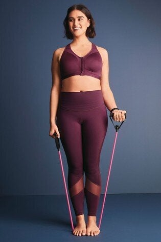 <a href="https://fave.co/35smzE6" target="_blank" rel="noopener noreferrer">High Impact Zip Front Sports Bra, Next,</a> £28 