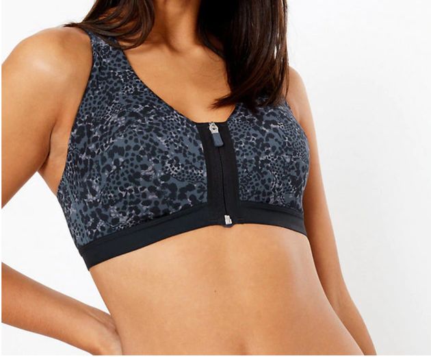Extra High Impact Zip Front Sports Bra, Marks & Spencer, £25