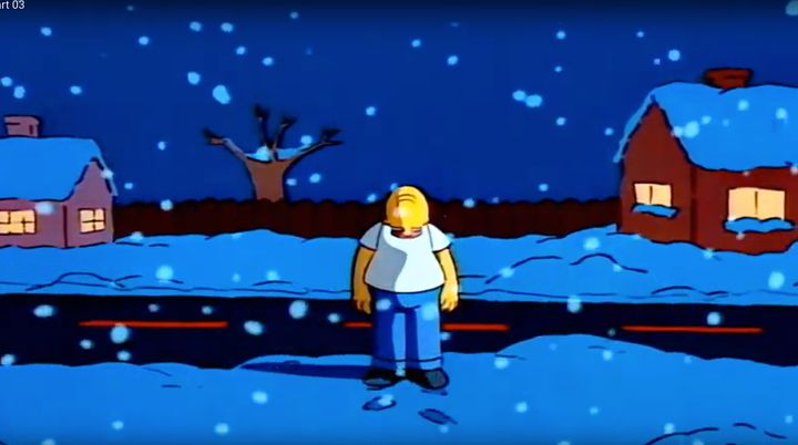 A crestfallen Homer fears for his family's Christmas in a heartbreaking scene