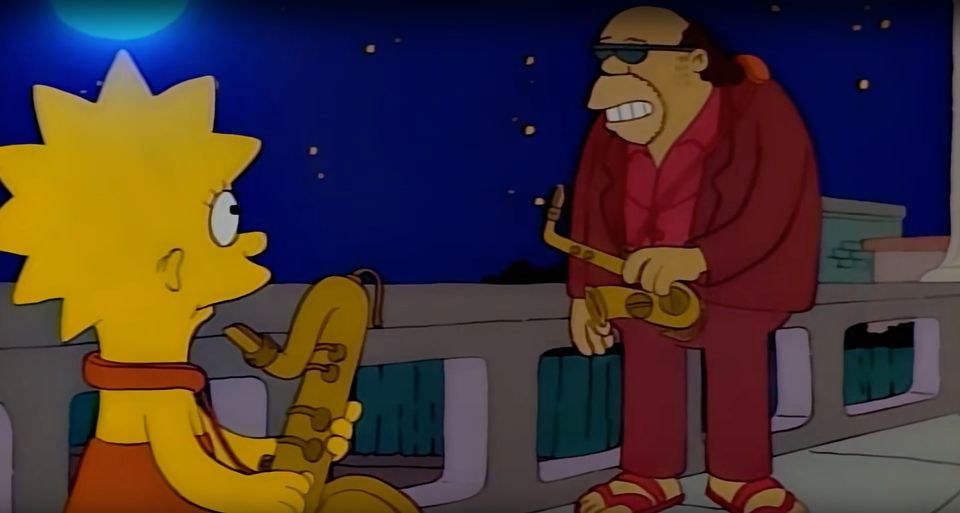 Lisa and her jazz hero, Bleeding Gums Murphy