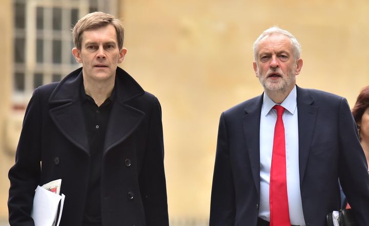 Seumas Milne and Labour leader Jeremy Corbyn.
