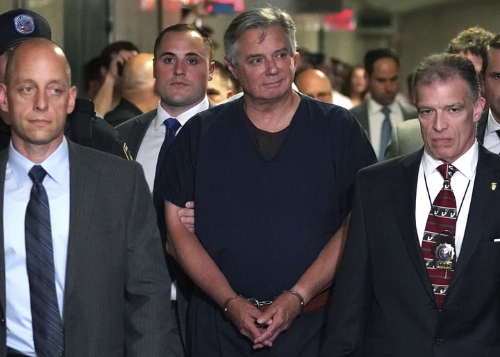 Trump's former campaign manager Paul Manafort arrives at Manhattan Supreme Court on June 27, 2019, for his arraignment on mor
