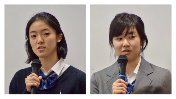 杉本絢香さん（左）と遠藤可奈子さん