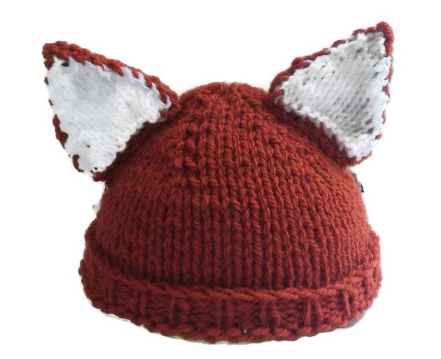 Hand-knitted Fox Hat, Etsy, from £13.99  