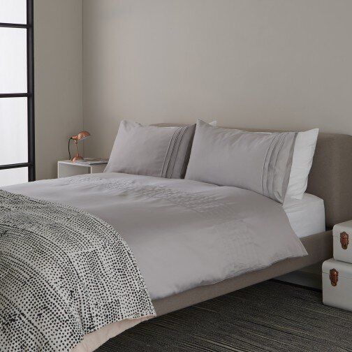 Pintuck Grey Kingsize Duvet Cover, was £90, now £67.50 (25% off) 