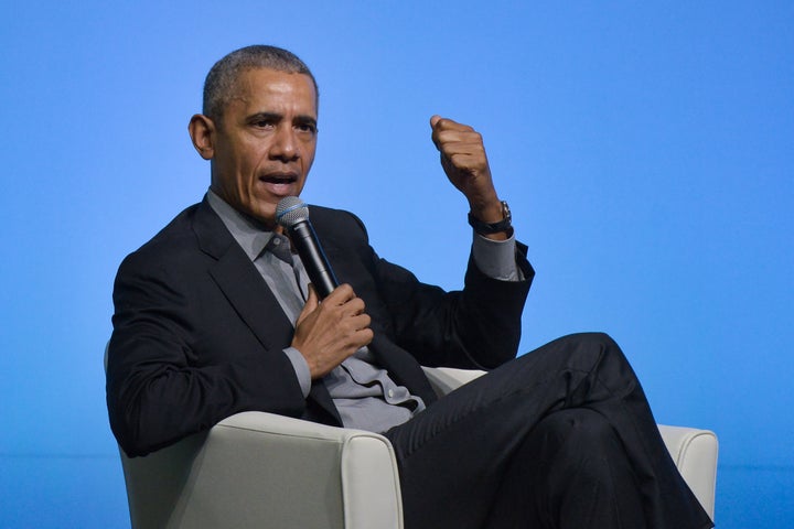 Former U.S. president Barack Obama is seen here in Kuala Lumpur on Dec. 13.
