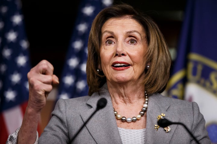 U.S. House Speaker Nancy Pelosi speaks during a press conference on Capitol Hill in Washington D.C., the United States, on Dec. 12, 2019. 