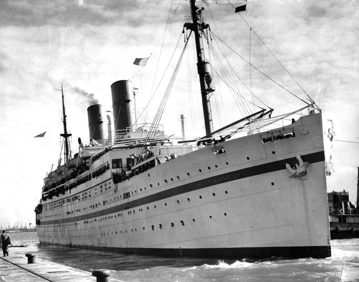 The Empire Windrush, the ship that brought some of the first 'Windrush Generation' migrants to the UK 