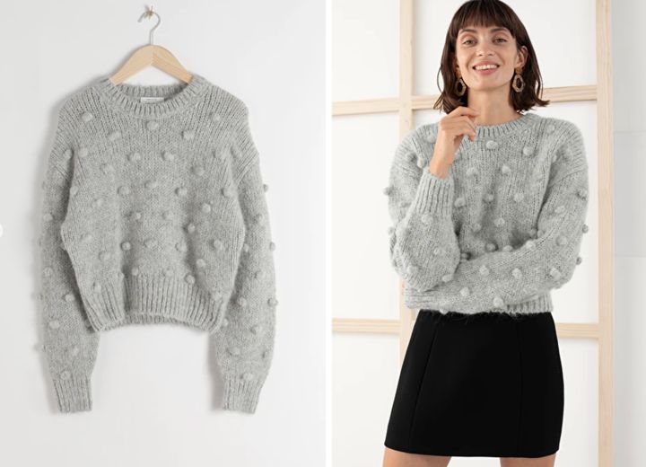 Alpaca Wool Knit Bobble Sweater, & Other Stories, £99 