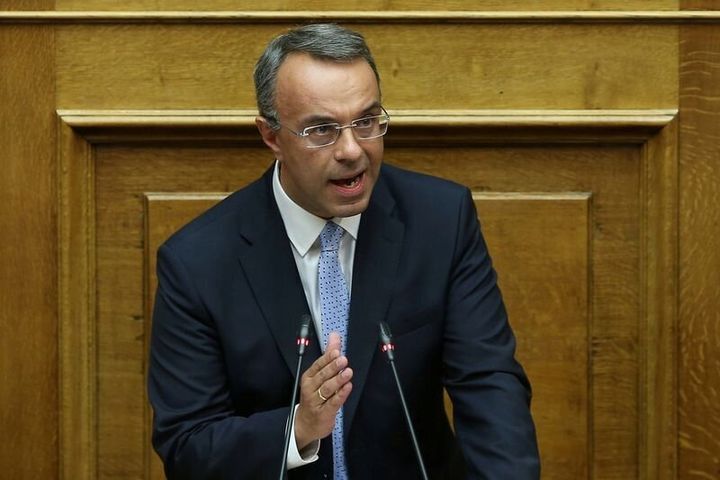 O υπουργός Οικονομικών Χρήστος Σταϊκούρας, κατά την συζήτηση για την ψήφο εμπιστοσύνης στη Βουλή - Ιούλιος 2019
