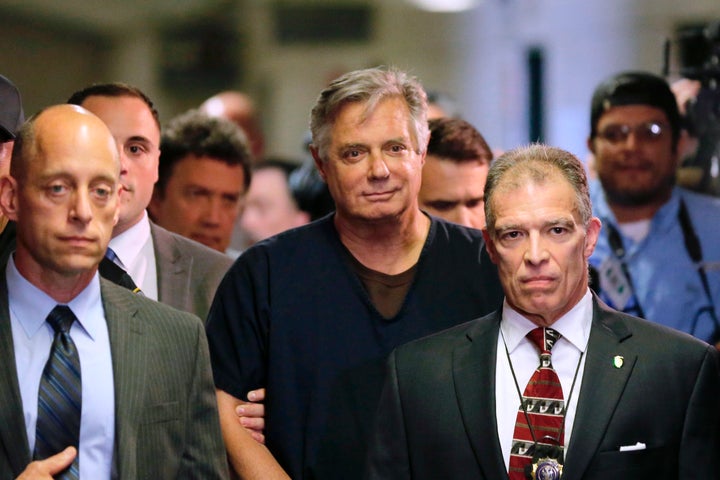 Paul Manafort arrives in court, Thursday, June 27, 2019 in New York. President Trump’s former campaign manager is to be arrai