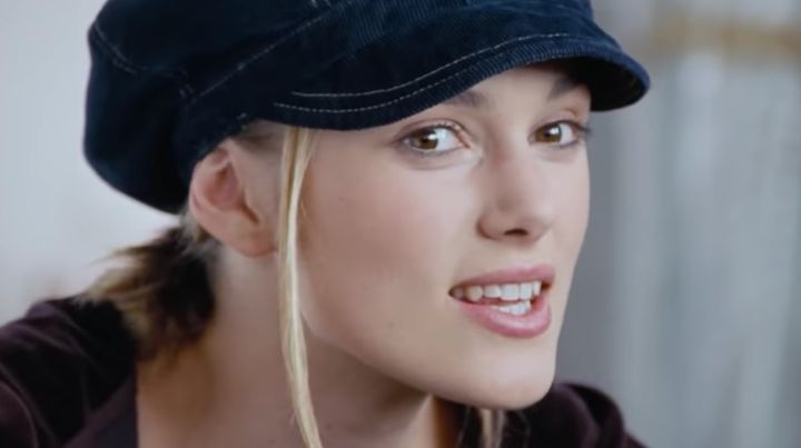 Keira Knightley in a hat (zit not pictured).