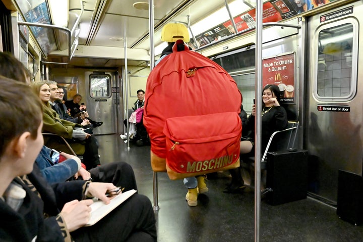 This trend, modeled at the Moschino pre-fall 2020 runway show in New York on Dec. 9, is especially hazardous on the city's subway.