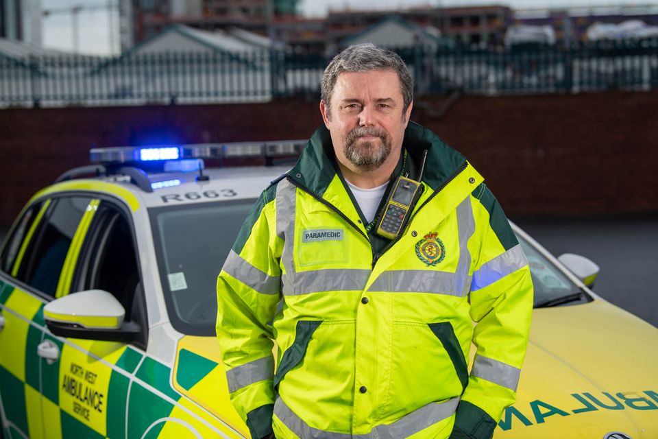 North West Ambulance Service senior paramedic Mike Quirk at Toxteth Ambulance Station in Liverpool