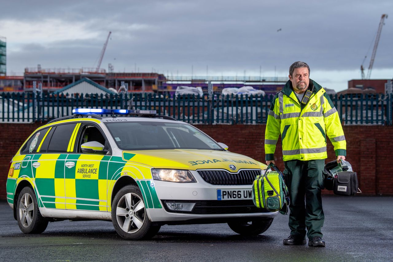North West Ambulance Service senior paramedic Mike Quirk at Toxteth Ambulance Station in Liverpool