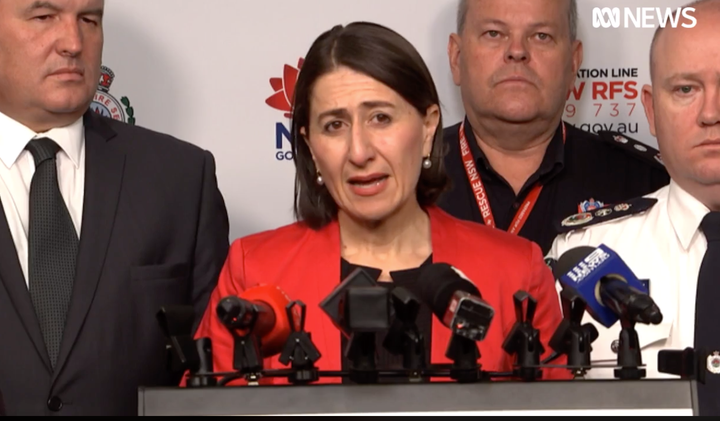 NSW Premier Gladys Berejiklian declares state of emergency. 