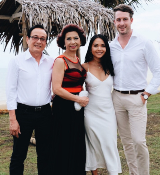 Jody with her parents and husband.