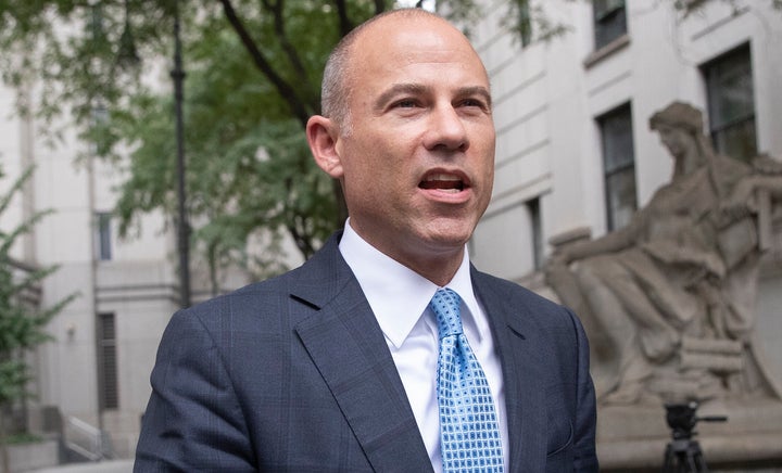 Attorney Michael Avenatti leaves Manhattan Federal court, Tuesday, Oct. 8, 2019, in New York. 