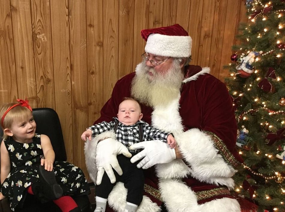"This is as close as she&rsquo;d get ... despite the fact that this Santa is her grandpa."