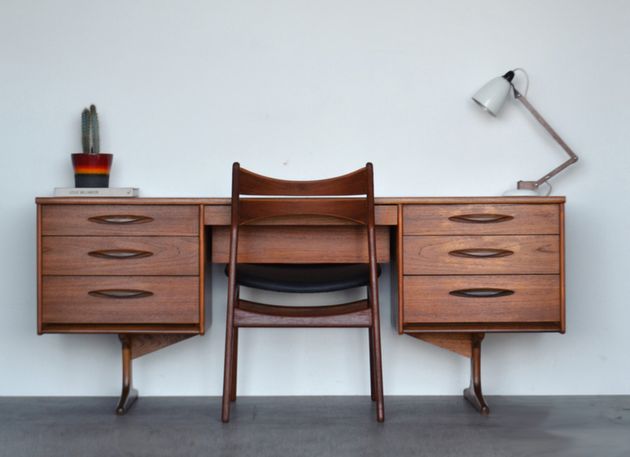 Mid-century Danish style teak desk, Vinterior, £465