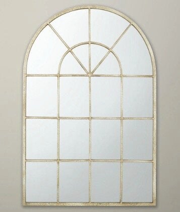 <a href="https://fave.co/2EC3sLS" target="_blank" rel="noopener noreferrer">Metal Window Mirror, John Lewis,</a> £125 